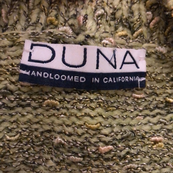 Duna Handloomed Bohemian statement button down tweed pull threads knit vest - Picture 6 of 11